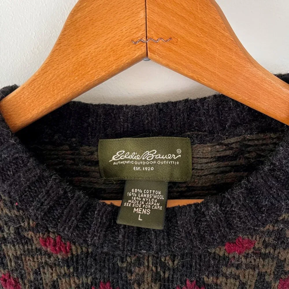 Vintage Eddie Bauer Cotton/Wool Sweater - Picture 3 of 6
